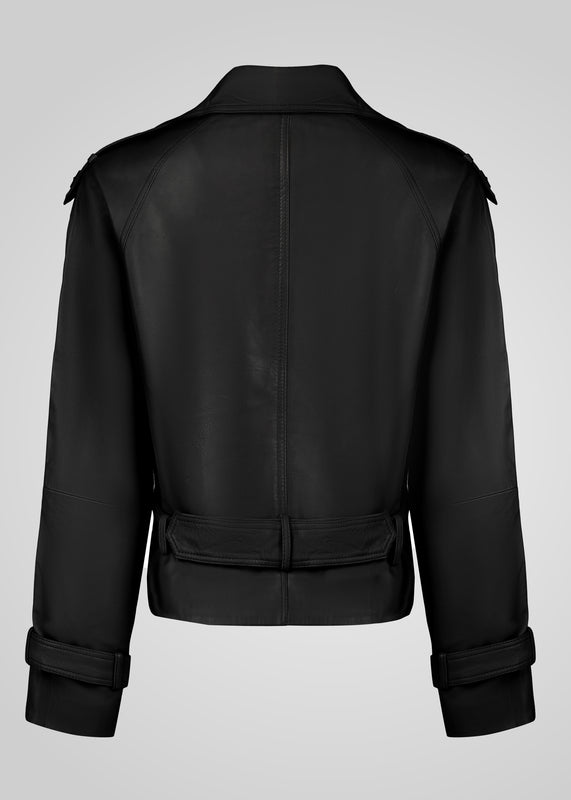 TRISHA - CROPPED LEATHER JACKET