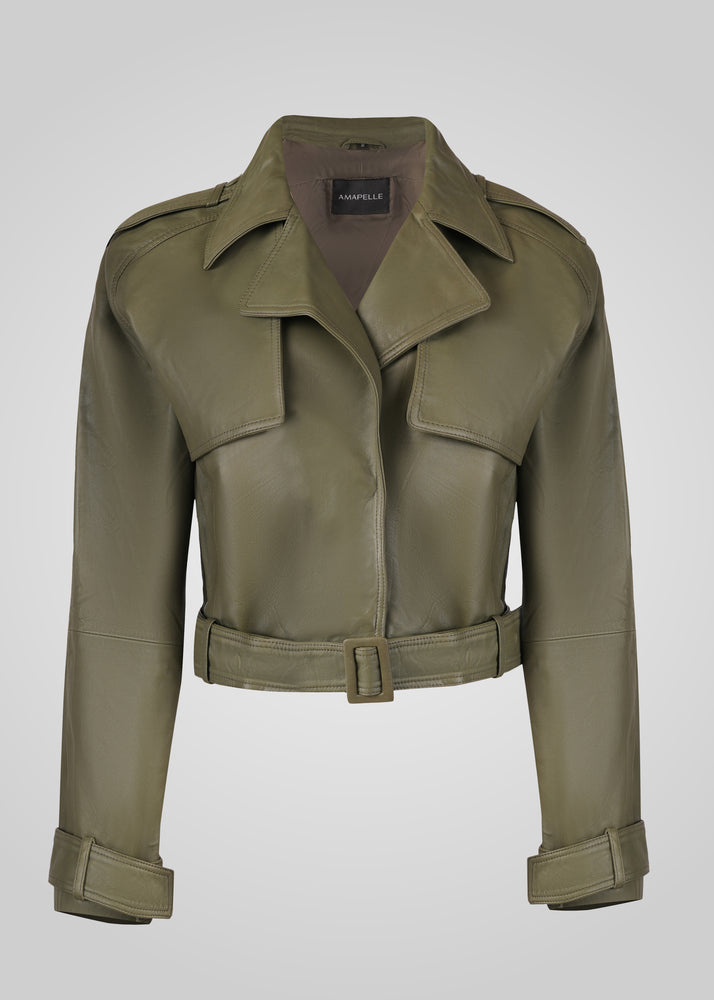 ROMIE - CROPPED TRENCH BIKER