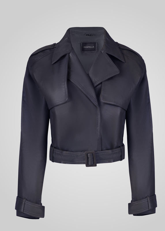 ROMIE - CROPPED TRENCH BIKER