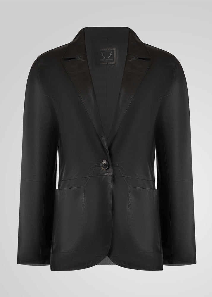 MARTINA- SINGLE BREASTED LEATHER BLAZER