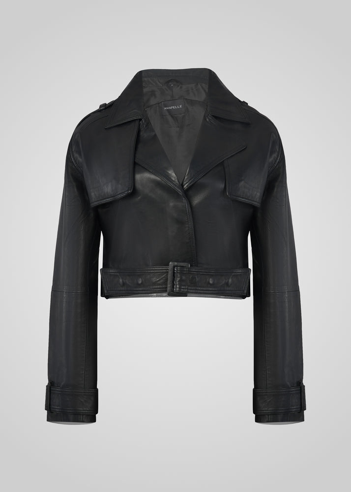 ROMIE - CROPPED TRENCH BIKER