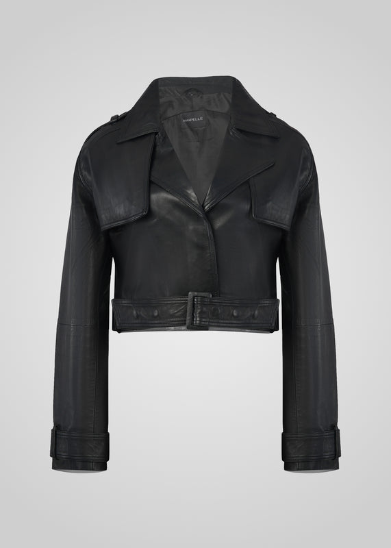 ROMIE - CROPPED TRENCH BIKER