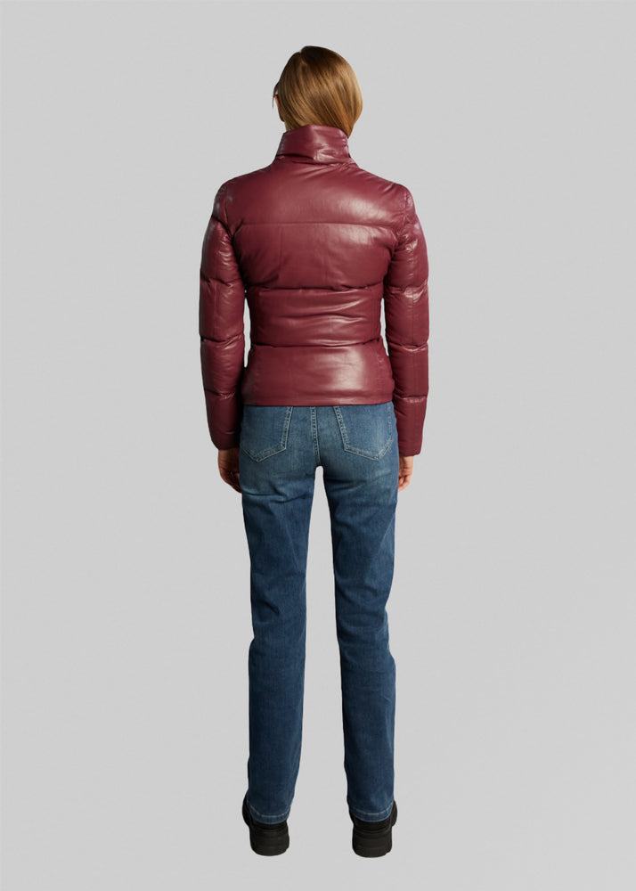 VICKY- LEATHER PUFFER