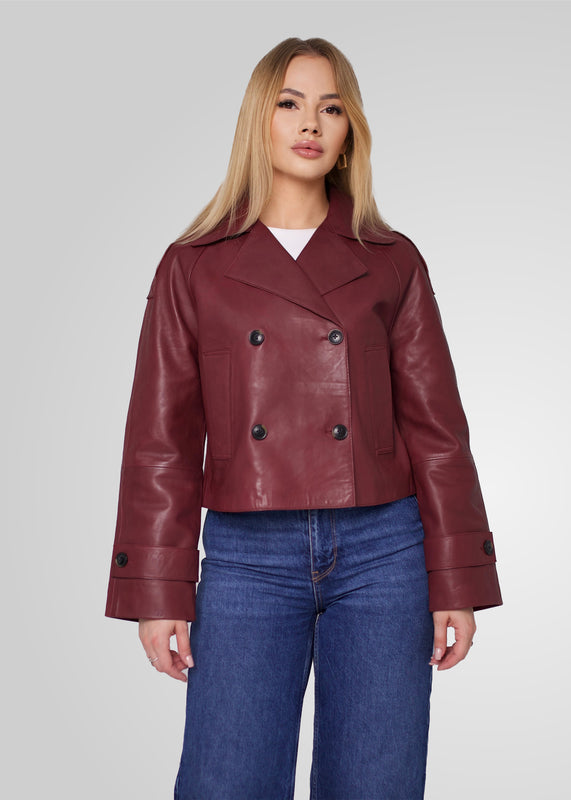 HANNA - CROPPED LEATHER JACKET