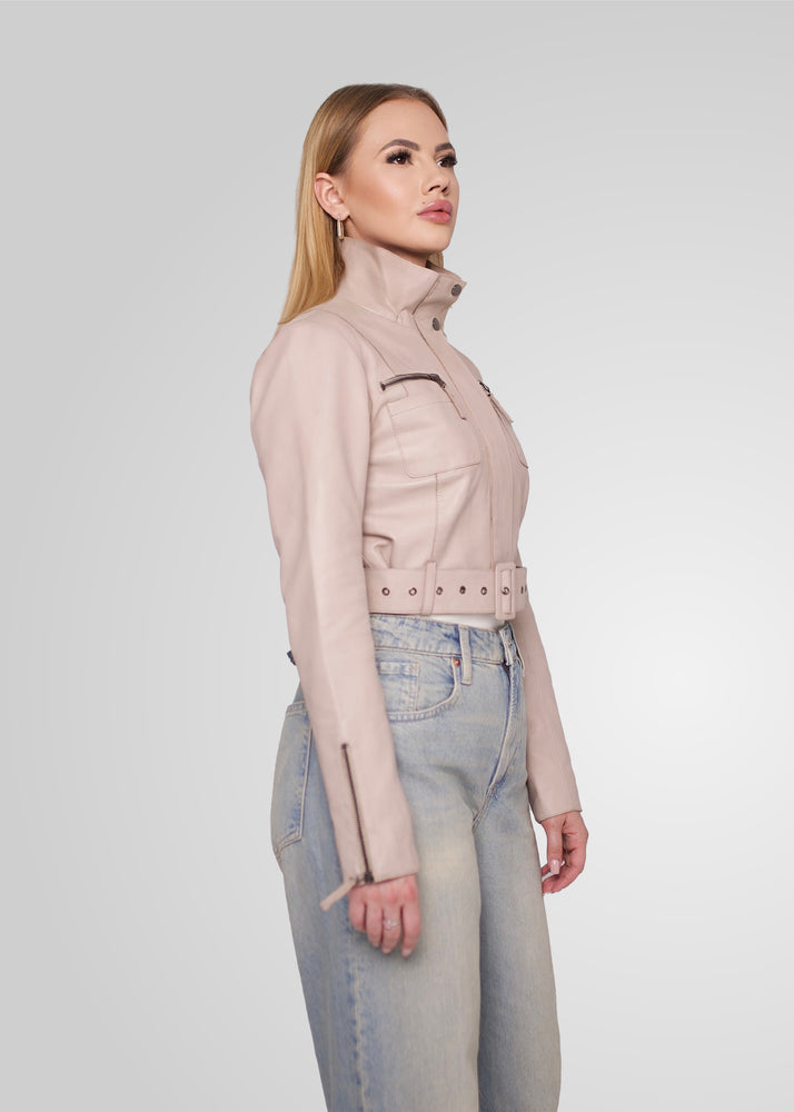 MIA - CROPPED LEATHER BIKER JACKET