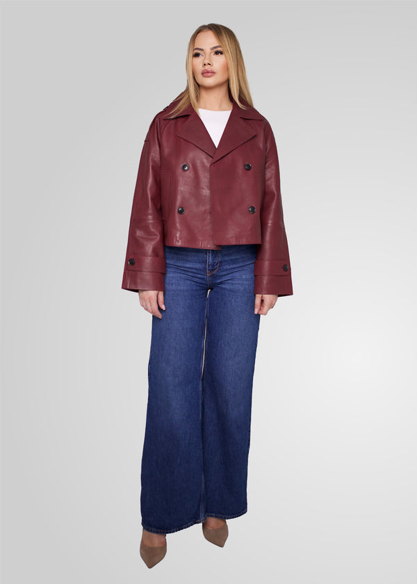 HANNA - CROPPED LEATHER JACKET