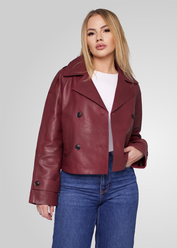 HANNA - CROPPED LEATHER JACKET