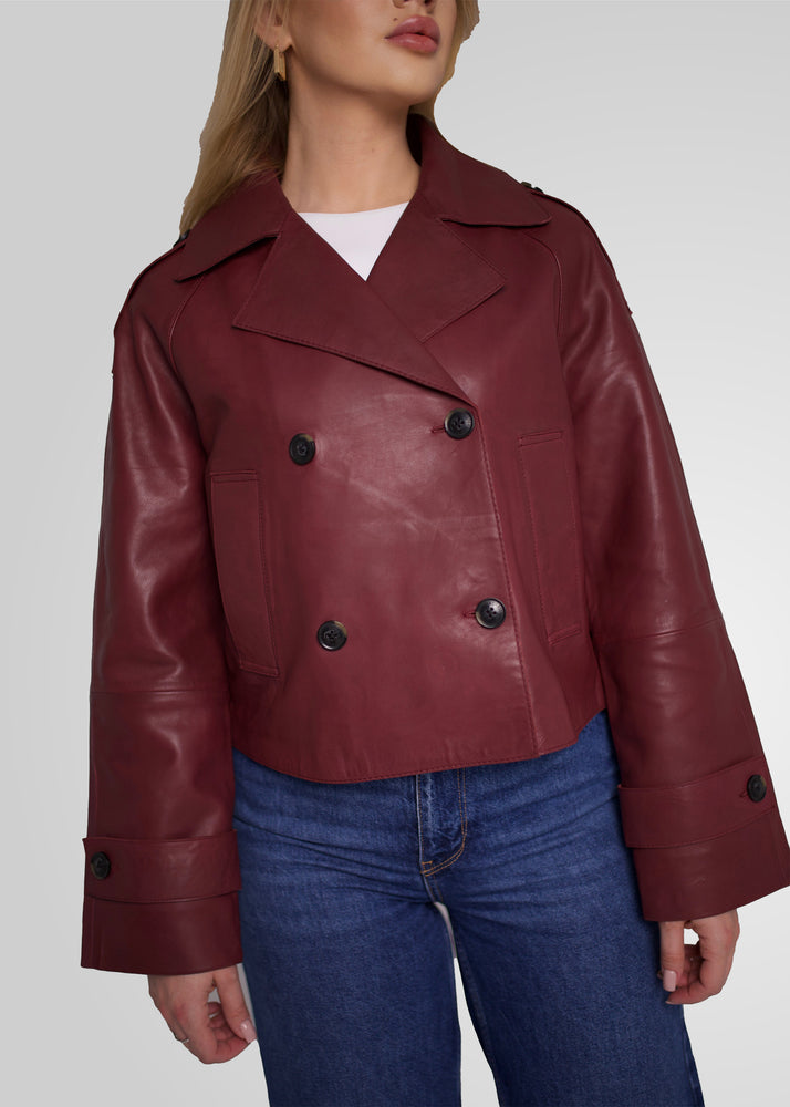 HANNA - CROPPED LEATHER JACKET