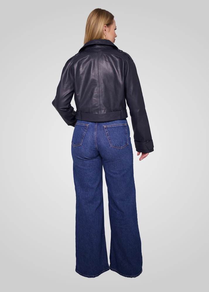 ROMIE - CROPPED TRENCH BIKER