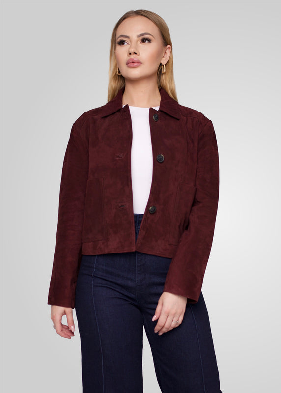 JIN - CROPPED SUEDE JACKET