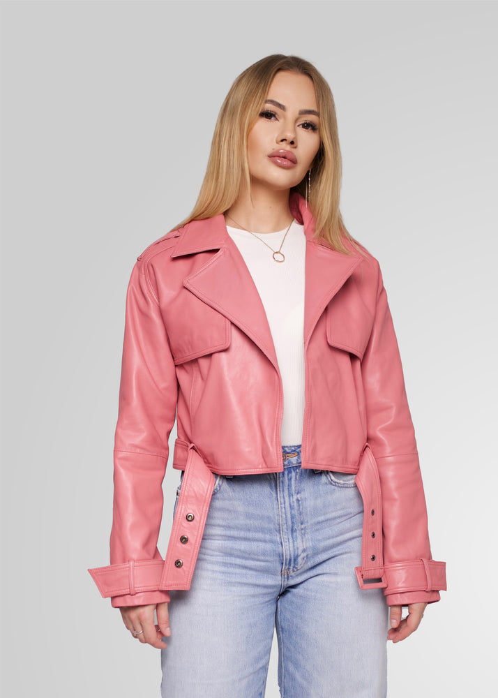 ROMIE - CROPPED TRENCH BIKER