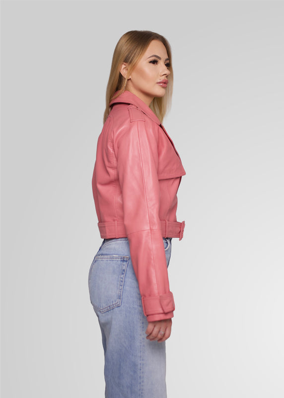 ROMIE - CROPPED TRENCH BIKER
