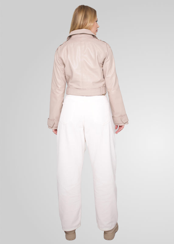 MIA - CROPPED LEATHER BIKER JACKET