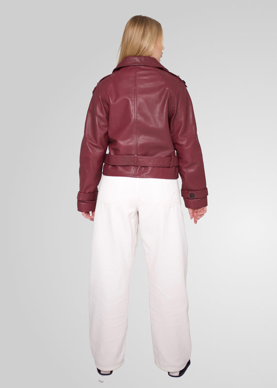 TRISHA - CROPPED LEATHER JACKET