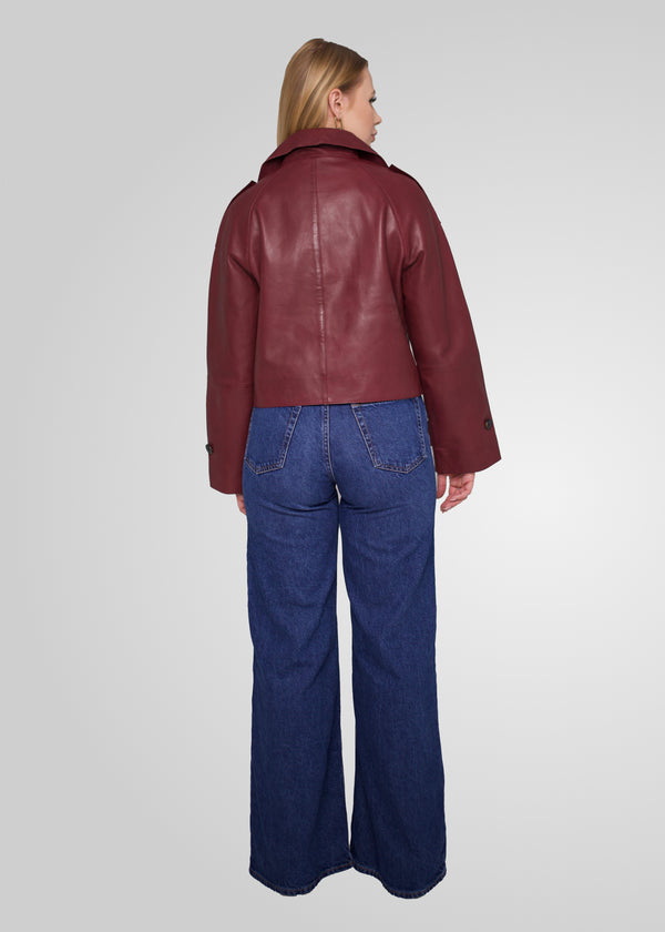 HANNA - CROPPED LEATHER JACKET
