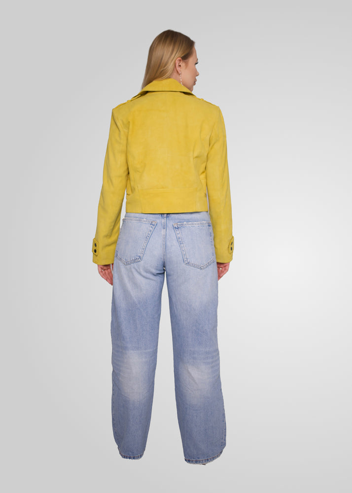 MILLIE - CROPPED DOUBLE BREASTED SUEDE JACKET