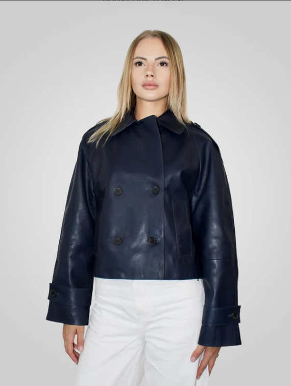 HANNA - CROPPED LEATHER JACKET