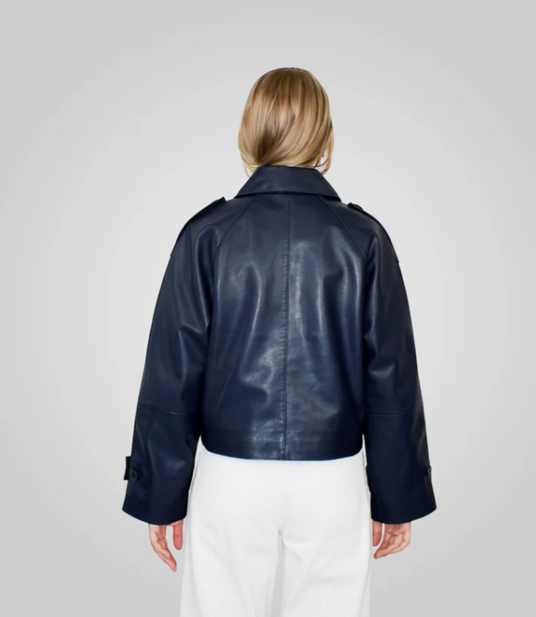 HANNA - CROPPED LEATHER JACKET