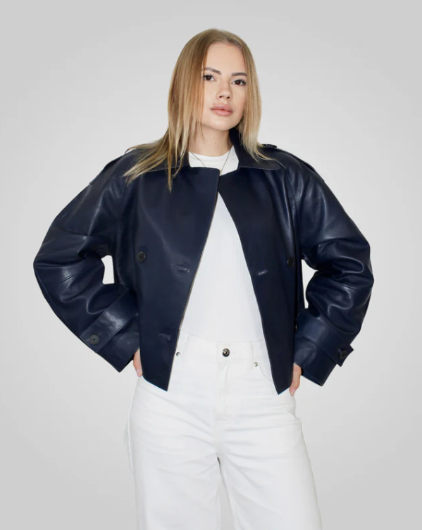 HANNA - CROPPED LEATHER JACKET