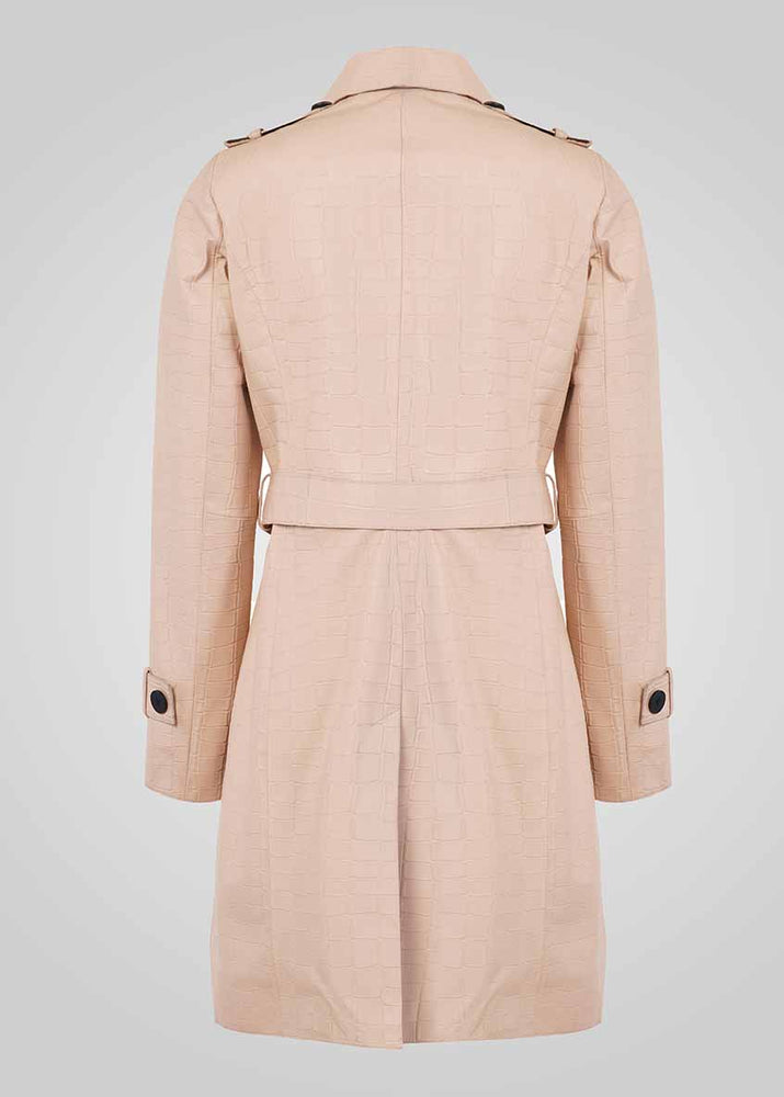 LAURE- KNEE LENGTH LEATHER TRENCH