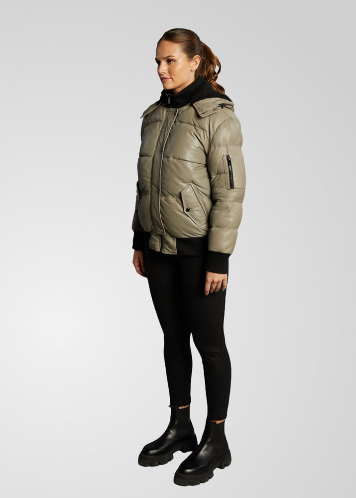 PIPER – Leather puffer