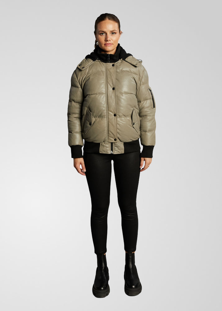 PIPER – Leather puffer