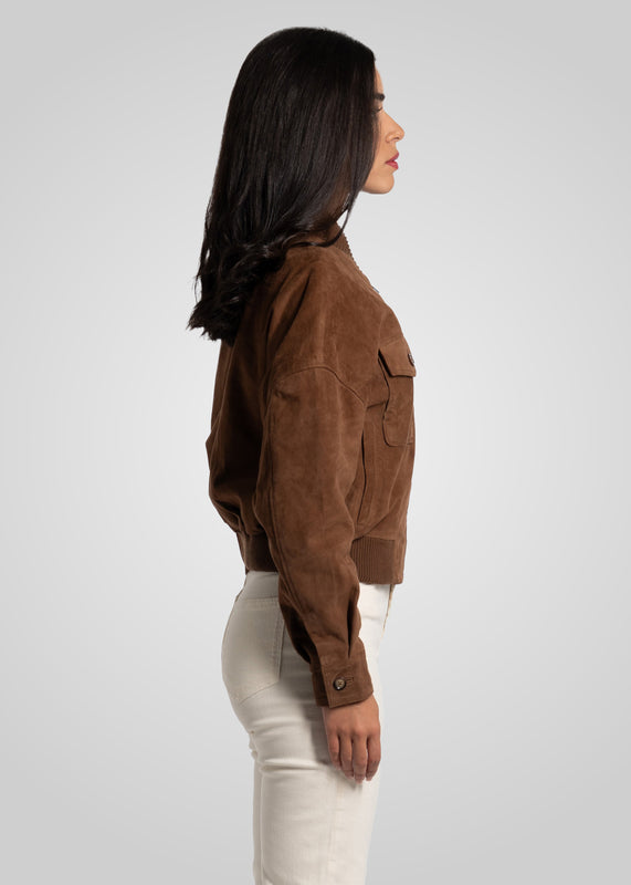 CAMILLA - SUEDE BOMBER JACKET